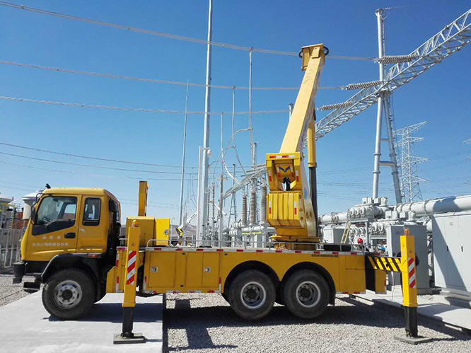 五寨500KV變電站驗收和現場對H33米升級後的車輛驗收