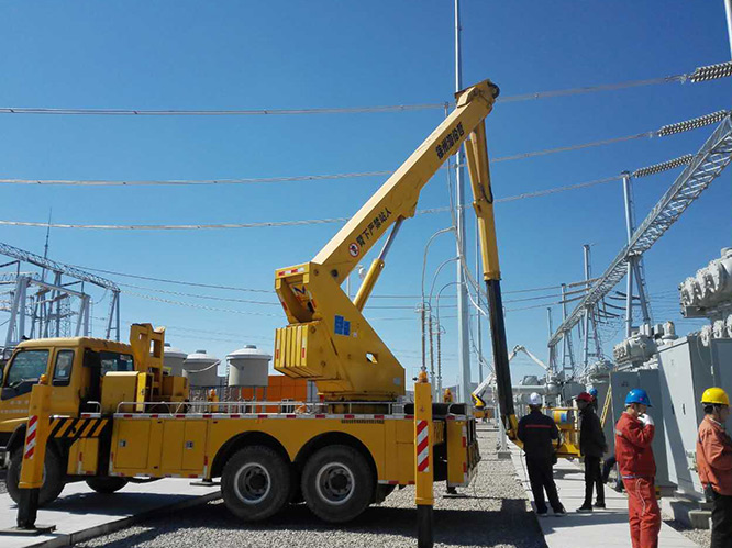 五寨500KV變電站驗收和現場對H33米升級後的車輛驗收