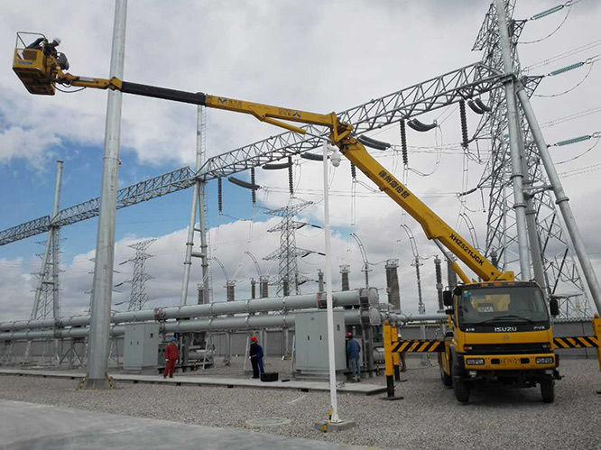 五寨500KV變電站驗收和現場對H33米升級後的車輛驗收